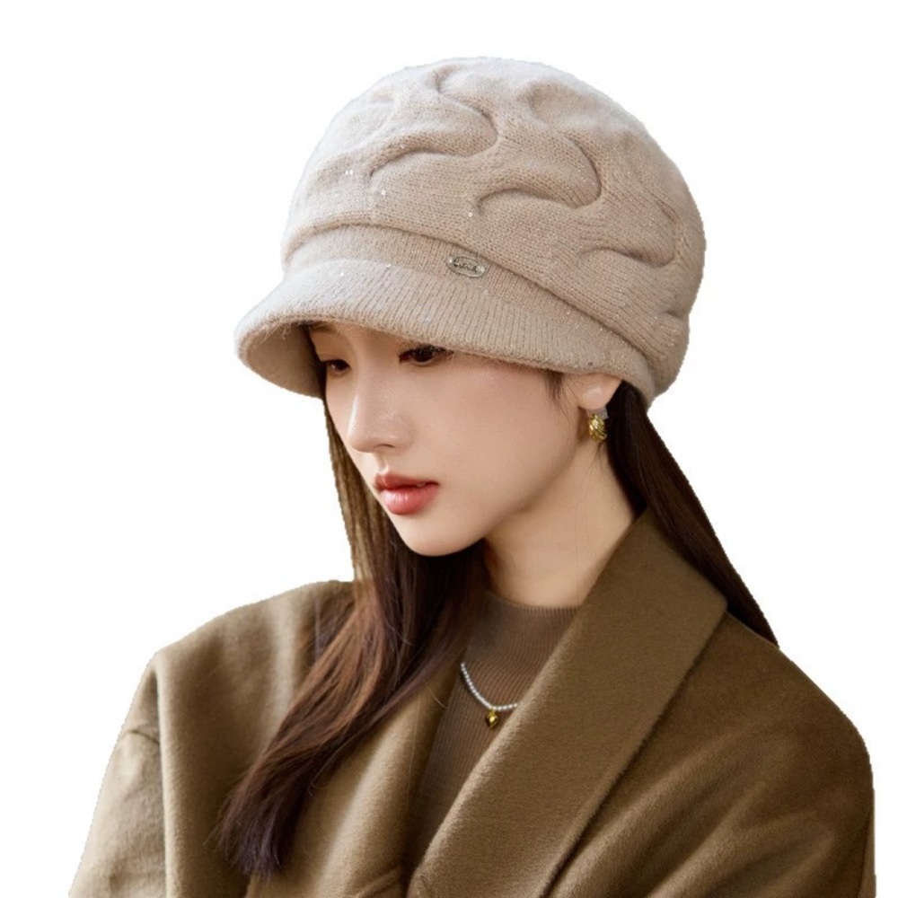 Women's Thick Warm Solid Color Versatile Knit Hat - image 1